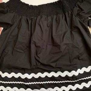 Black off the shoulder blouse